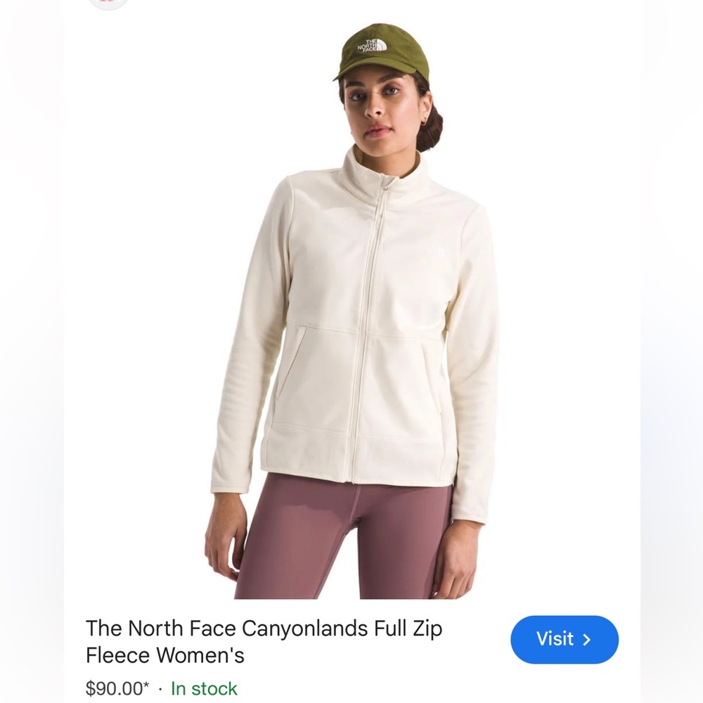 The North Face Women's Full-Zip Fleece Jacket - Off-White